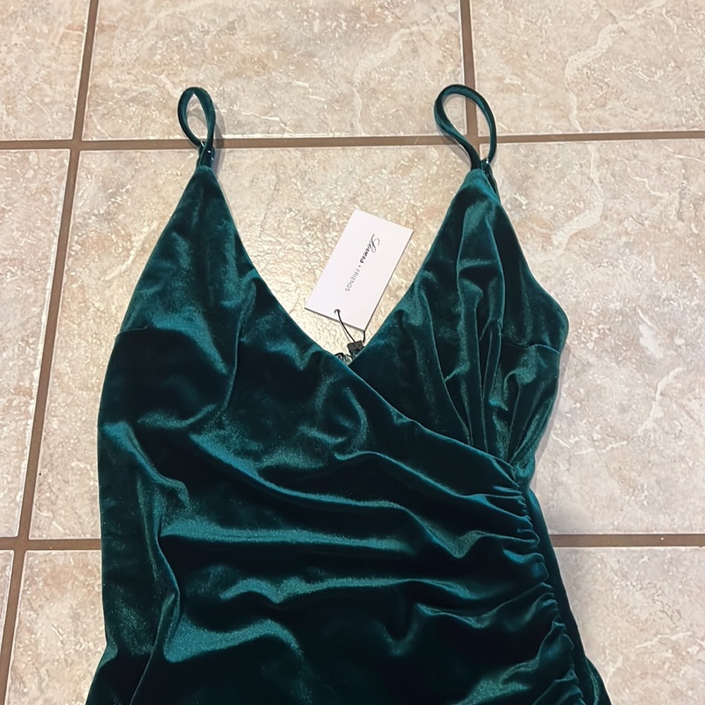 Lovers + Friends Green Velvet Mini Dress - Picture 6 of 10